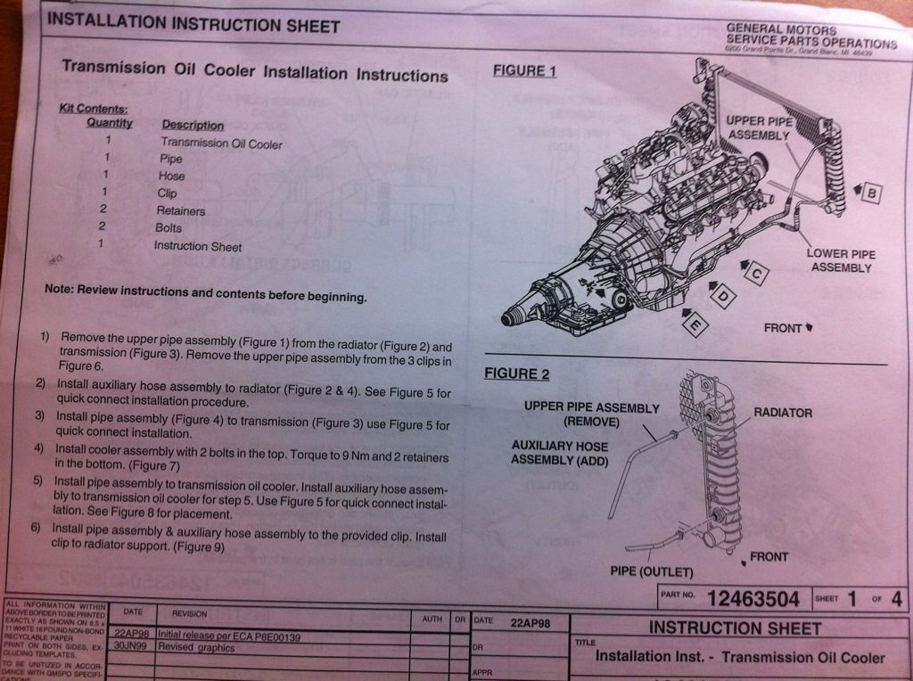 How do you install a transmission cooler? Chevy Silverado and GMC